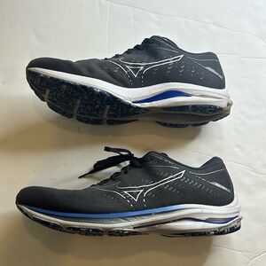 Mizuno Men's Wave Rider 25 2E Running Shoe Mens Size 14 Obsidian